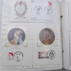 Collection timbres commémoratifs de France oblitérés.