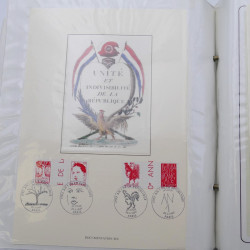 Collection timbres commémoratifs de France oblitérés.