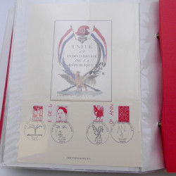 Collection timbres commémoratifs de France oblitérés.