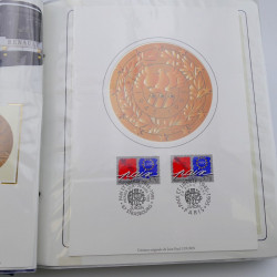 Collection timbres commémoratifs de France neufs et oblitérés.