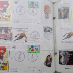 Collection timbres commémoratifs de France neufs et oblitérés.