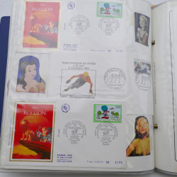 Collection timbres commémoratifs de France neufs et oblitérés.