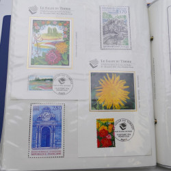 Collection timbres commémoratifs de France neufs et oblitérés.