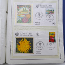Collection timbres commémoratifs de France neufs et oblitérés.