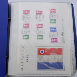 Collection timbres commémoratifs de France oblitérés.