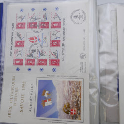 Collection timbres commémoratifs de France oblitérés.