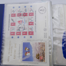 Collection timbres commémoratifs de France oblitérés.