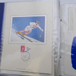 Collection timbres commémoratifs de France oblitérés.