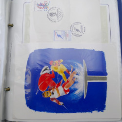 Collection timbres commémoratifs de France oblitérés.