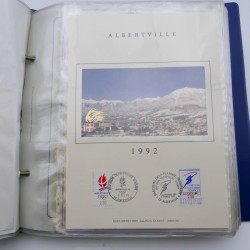Collection timbres commémoratifs de France oblitérés.