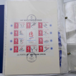 Collection timbres commémoratifs de France oblitérés.