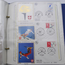 Collection timbres commémoratifs de France oblitérés.