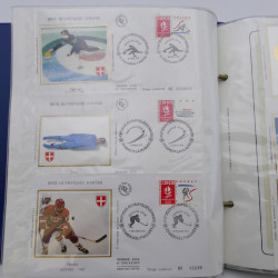 Collection timbres commémoratifs de France oblitérés.