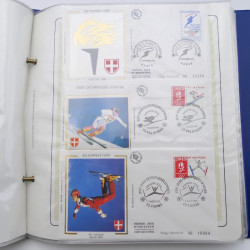 Collection timbres commémoratifs de France oblitérés.