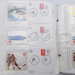Collection timbres commémoratifs de France oblitérés.
