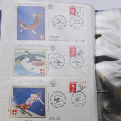 Collection timbres commémoratifs de France oblitérés.
