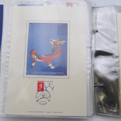 Collection timbres commémoratifs de France oblitérés.