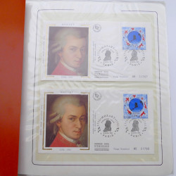 Collection timbres commémoratifs de France neufs et oblitérés.