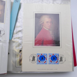 Collection timbres commémoratifs de France neufs et oblitérés.