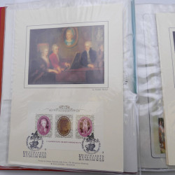 Collection timbres commémoratifs de France neufs et oblitérés.