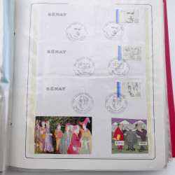 Collection timbres commémoratifs de France neufs et oblitérés.