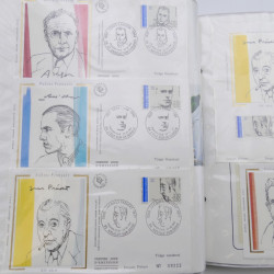 Collection timbres commémoratifs de France neufs et oblitérés.