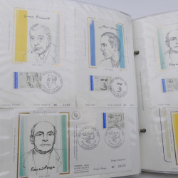 Collection timbres commémoratifs de France neufs et oblitérés.