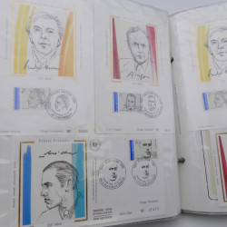 Collection timbres commémoratifs de France neufs et oblitérés.
