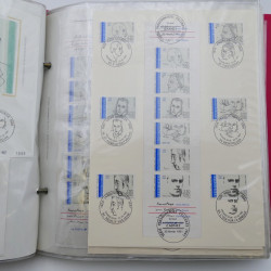 Collection timbres commémoratifs de France neufs et oblitérés.