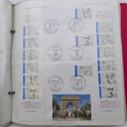Collection timbres commémoratifs de France neufs et oblitérés.