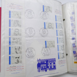 Collection timbres commémoratifs de France neufs et oblitérés.