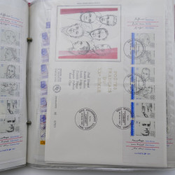 Collection timbres commémoratifs de France neufs et oblitérés.