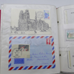 Collection timbres commémoratifs de France neufs et oblitérés.