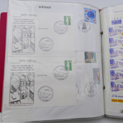 Collection timbres commémoratifs de France neufs et oblitérés.