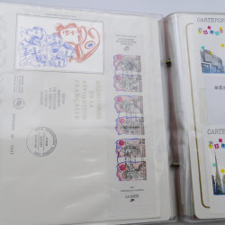 Collection timbres commémoratifs de France neufs et oblitérés.