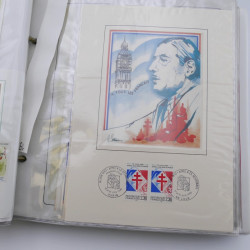 Collection timbres commémoratifs de France neufs et oblitérés.