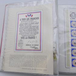 Collection timbres commémoratifs de France neufs et oblitérés.