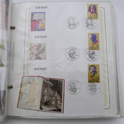 Collection timbres commémoratifs de France neufs et oblitérés.