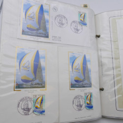 Collection timbres commémoratifs de France neufs et oblitérés.