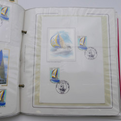Collection timbres commémoratifs de France neufs et oblitérés.