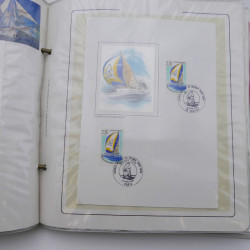 Collection timbres commémoratifs de France neufs et oblitérés.