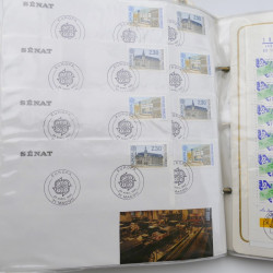 Collection timbres commémoratifs de France neufs et oblitérés.