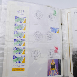 Collection timbres commémoratifs de France neufs et oblitérés.