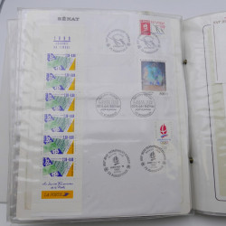 Collection timbres commémoratifs de France neufs et oblitérés.