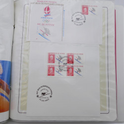 Collection timbres commémoratifs de France neufs et oblitérés.