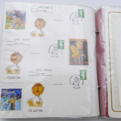 Collection timbres commémoratifs de France neufs et oblitérés.