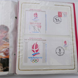 Collection timbres commémoratifs de France neufs et oblitérés.