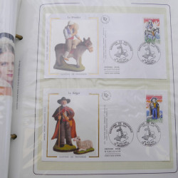 Collection timbres commémoratifs de France neufs et oblitérés.
