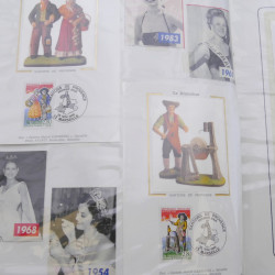 Collection timbres commémoratifs de France neufs et oblitérés.