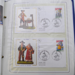 Collection timbres commémoratifs de France neufs et oblitérés.